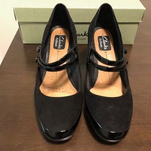 Clarks Black Sparkle Mary Janes